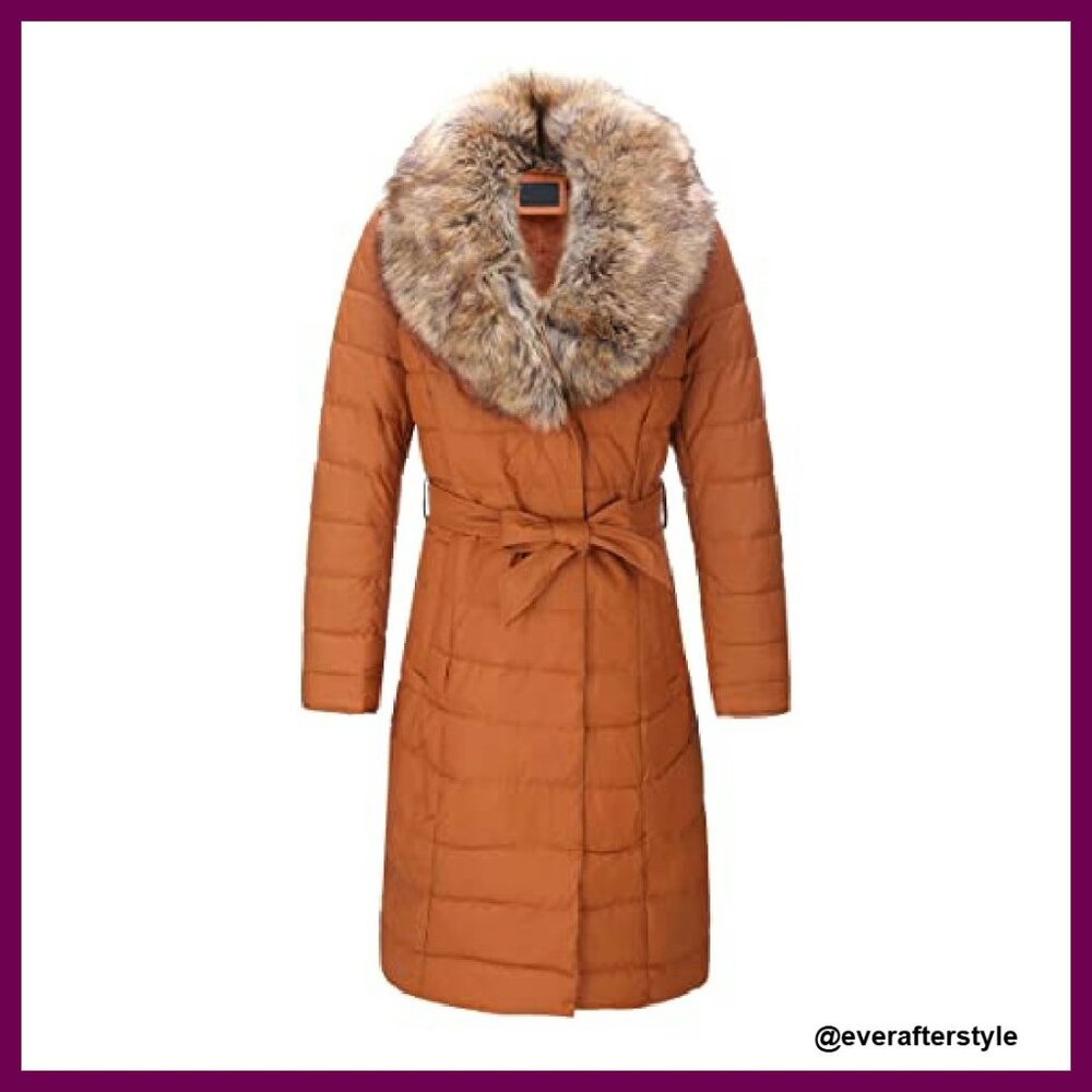 Winter Puffer Jacket Patchwork Plush Lining Remov… - image 2